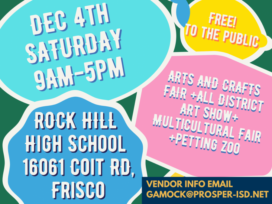 A flyer made by NAHS advisor Gina Mock illustrates information on the upcoming arts and crafts fair. Local artists and vendors who specialize in crafts can come together to sell their products and grow their business, junior and NAHS vice president Sami Medudula said. Vendor applications for a booth at the fair will be accepted until Dec. 1.