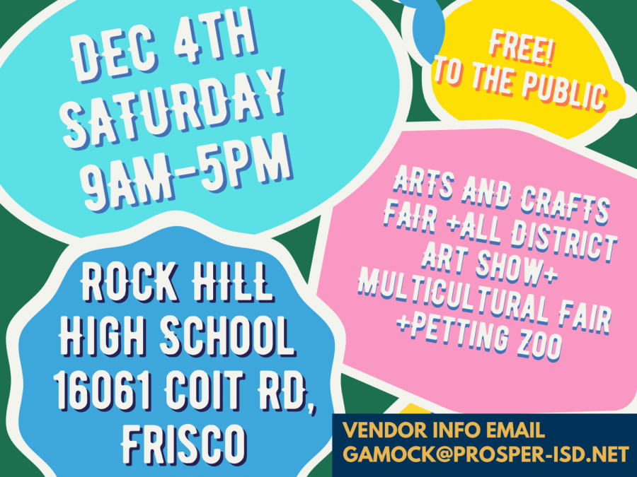 A flyer made by NAHS advisor Gina Mock illustrates information on the upcoming arts and crafts fair. "Local artists and vendors who specialize in crafts can come together to sell their products and grow their business," junior and NAHS vice president Sami Medudula said. Vendor applications for a booth at the fair will be accepted until Dec. 1.