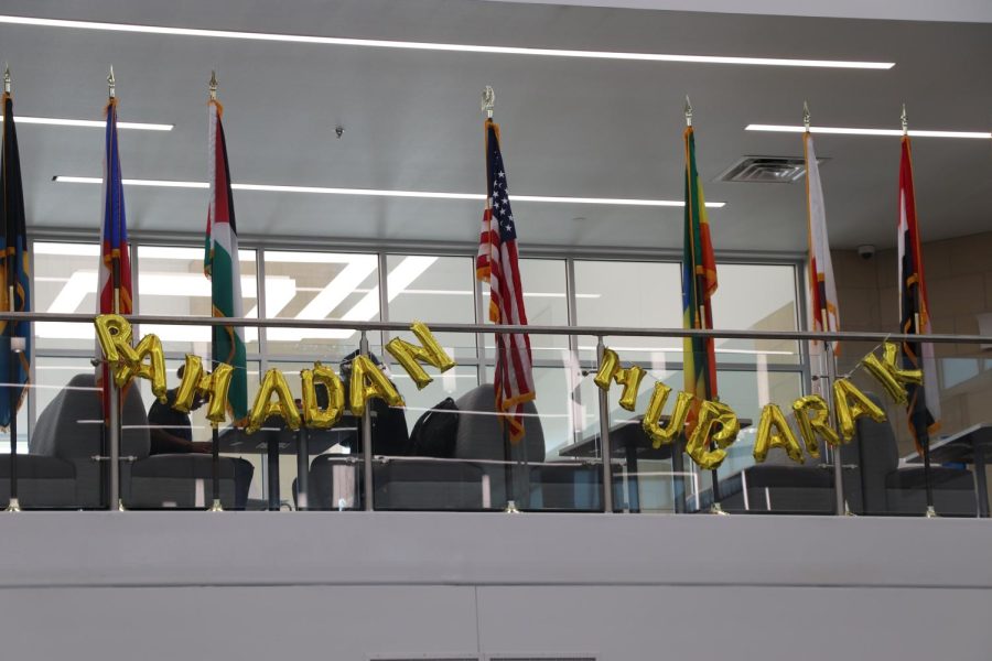 Balloons are inflated and hung in the school library to spell out “Ramadan Mubarak,” a traditional greeting among Muslims for the month of Ramadan. “We're putting up decorations for Ramadan," freshman Warisha Ali said. "Maybe some lanterns, maybe some lights. We might also hold some crafts events for decorations." This is the Muslim Student Association's first year in the school, with plans to keep the MSA active for many years ahead. 