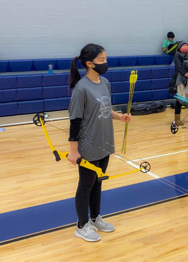 Junior Chloe Lee is a member of the Rock Hill archery team. "My favorite thing about archery is the ability to improve my focus and giving every arrow my best ability," Lee said. This past month, the archery team advanced to Nationals, which is to be hosted in Utah, after placing tenth at State.