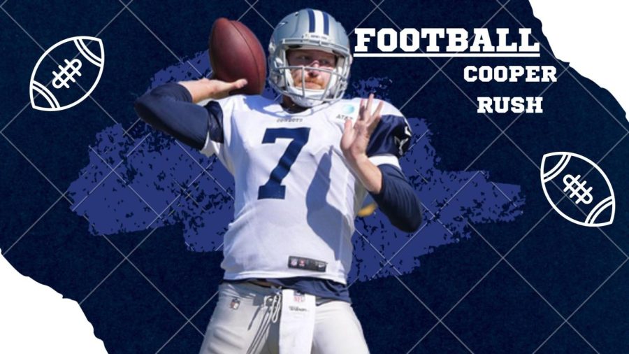 Cooper Rush looks to get his fifth win against the Los Angeles Rams. Is there a chance he can take the starting job from Dak? A digitally constructed image is shown above; photo via Chris Hunkeler on  Wikimedia Commons under the Creative Commons license.