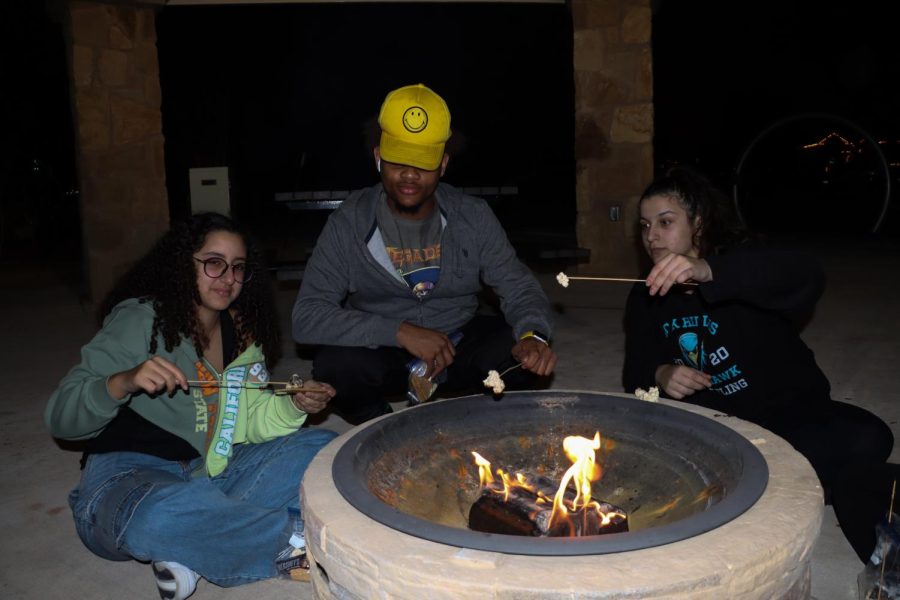 Students heard about the bonfire on an MSA Instagram post. "I just want to make really good connections with these people," sophomore Brikena Kukaj said. They had fun making s'mores together and listening to traditional music. 