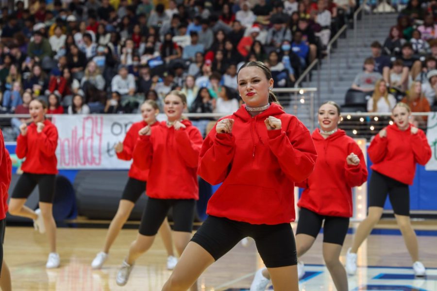 Junior Kiera Parks dances a hip-hop routine in the arena as a part of the Rockettes.