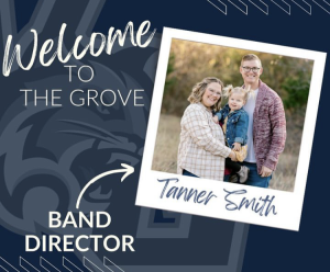 A graphic made for the annoucement of Walnut Groves new director of bands. 
Announced Jan 6, Tanner Smith is coming from Wakeland High School. Im currently the director of bands at Wakeland High School in Frisco and going to be serving as the director of bands at Walnut Grove High School, coming up for the fall of 2023, Smith said.