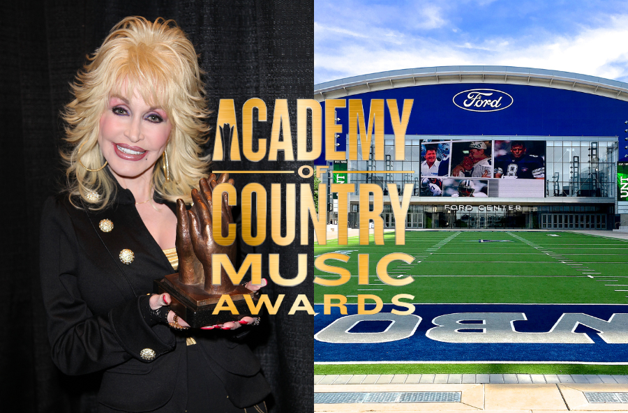 A digitally constructed image by Tolu Oyesanya shows one of the hosts of the awards show, Dolly Parton, and the Star facility. Parton will perform "World on Fire" at the show.