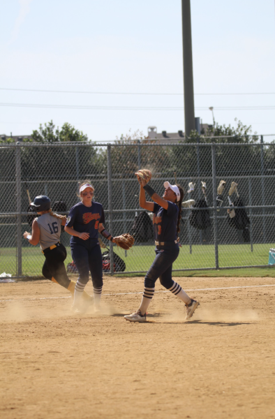 Freshman Aliyana Sanchez makes a catch on her select ball team. “[Softball has] always been my love sport and it’ll always have my heart,” Sanchez said.