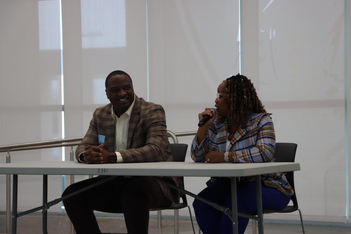 Panel Members Mr. Derrick Robinson and Mrs. Ceretha Robinson spoke about their experience as being an African-American couple during the BSU and Psi Alpha mental health panel. 
