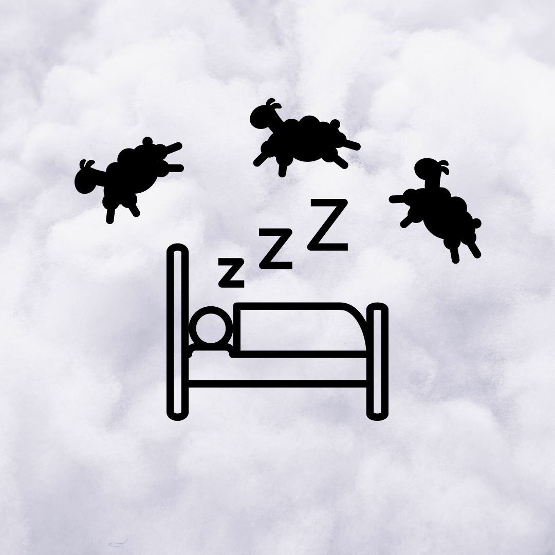A digitally constructed image created by Junior Maddie Coleman showcases the struggles of sleep by counting sheep.
