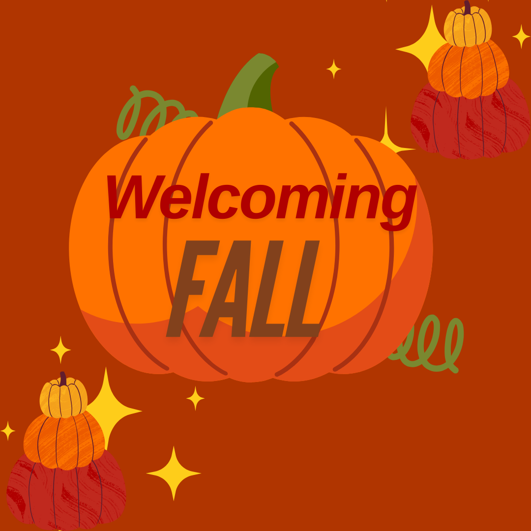 Autumn themed poster for welcoming in the season.