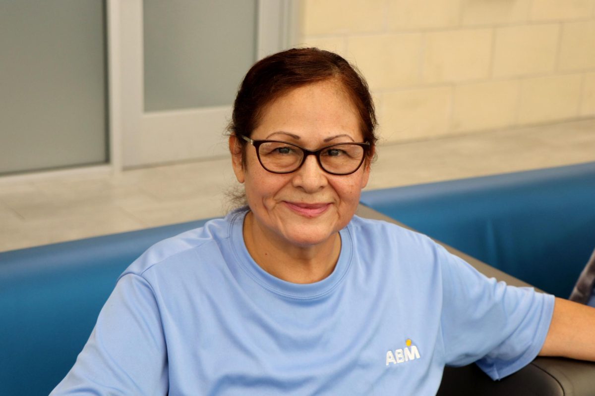 Custodian Blanca Templeton works after school to keep school clean. “My favorite part [of this job] is just working, cleaning, cleaning the office, the restroom, [all] the rooms,” Templeton said. 
