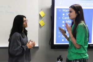 Freshman Tanisha Agrawal discusses goals for the Wish Your Way interest meeting on Feb. 25. "When you take a moment to look around you, everyone has something they're going through, and honestly, it makes me sad," Agrawal said. "Just being able to help these children and by forming this club, we’ve already done one good thing."