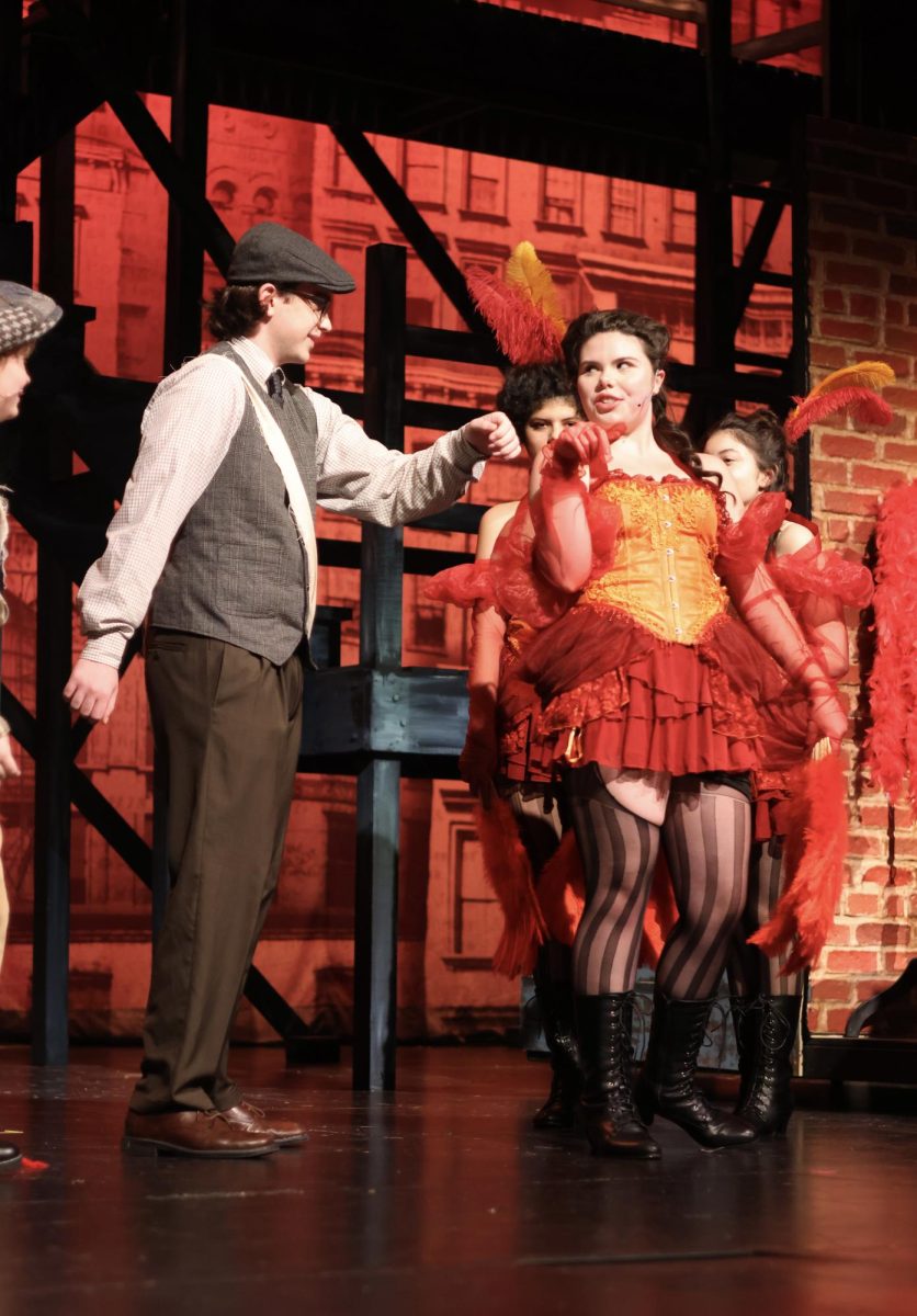 Zachary Pace (Davey) and Mack Flowers (Bowry Dancer) in Newsies.