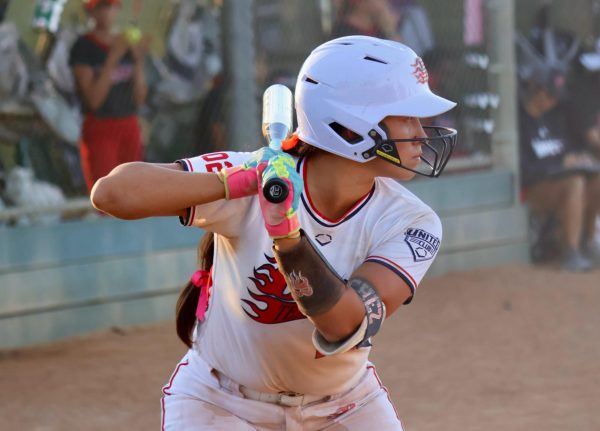 Alyana Sanchez at bat on Jul. 23rd.