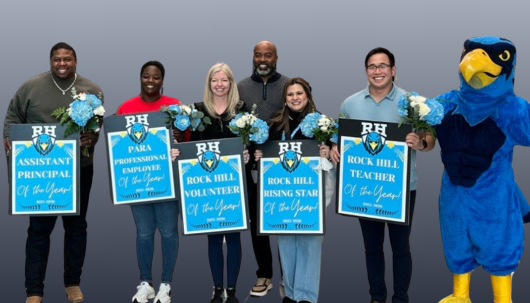 Graphic depicting the Staff of the Year award winners.